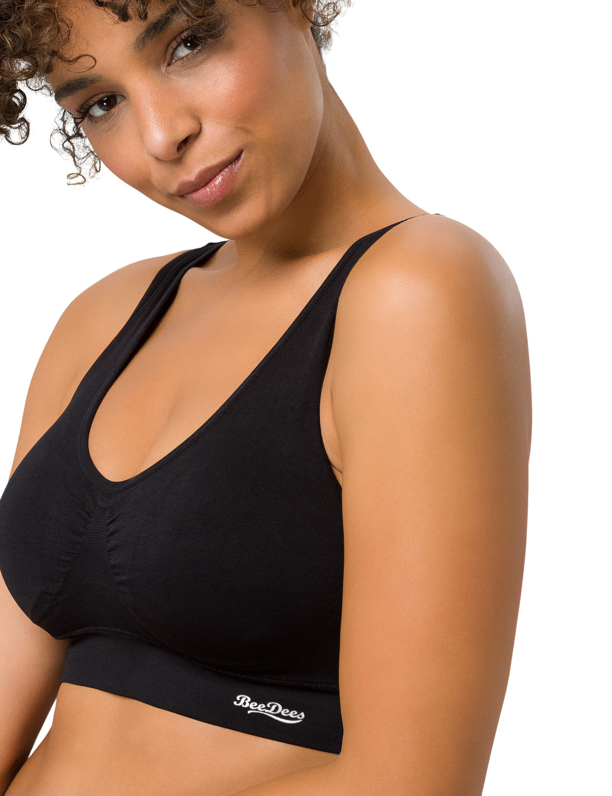 Beedees Bustier Comfee Crop Top (1, 1-tlg., 1) mit herausnehmbaren Cups