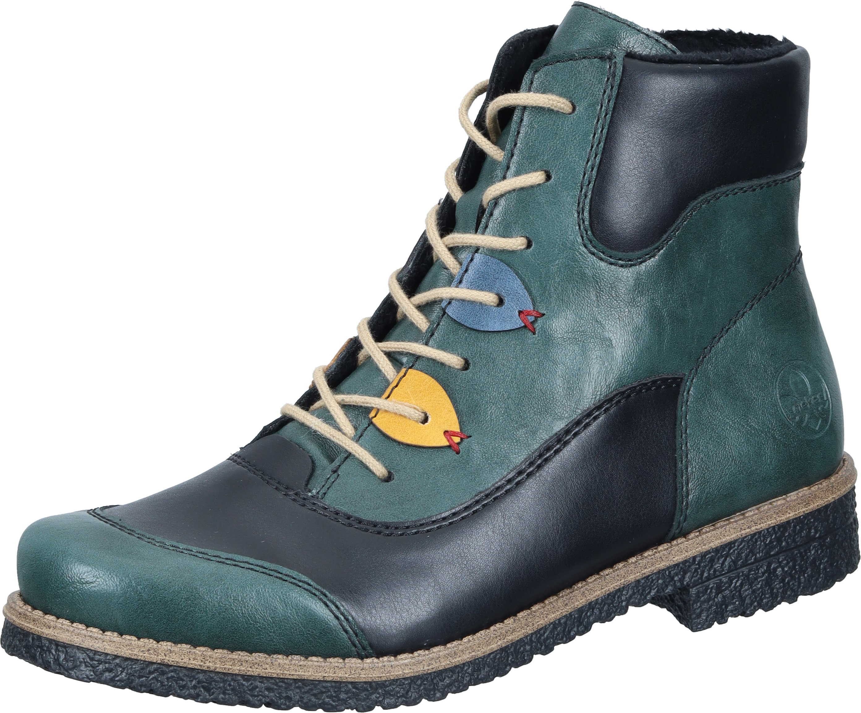 Rieker Stiefeletten Schnürstiefelette aus strapazierfähigem Synthetik günstig online kaufen