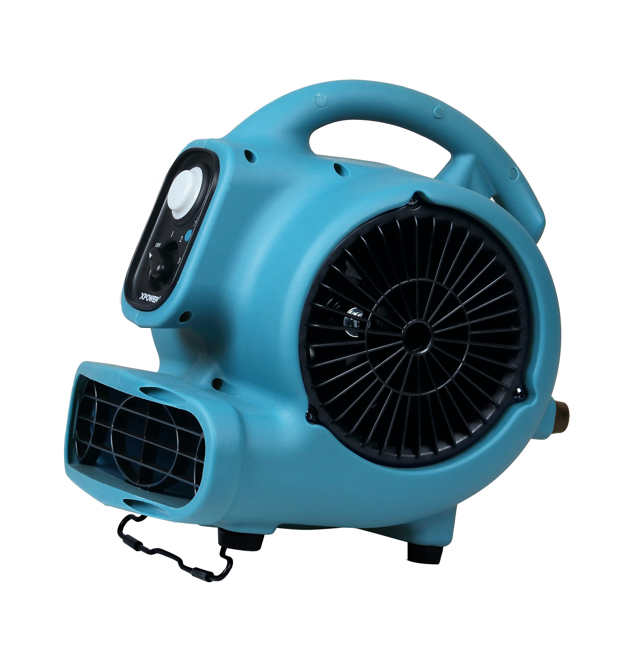 XPOWER Standventilator Bodenlüfter Turbolüfter Ventilator Trockner Bodenventilator Fußbläser, P-230L, 27.1x31.5x33.8cm, TRAGBAR, Multi-Anwendung, Einfache Bedienung