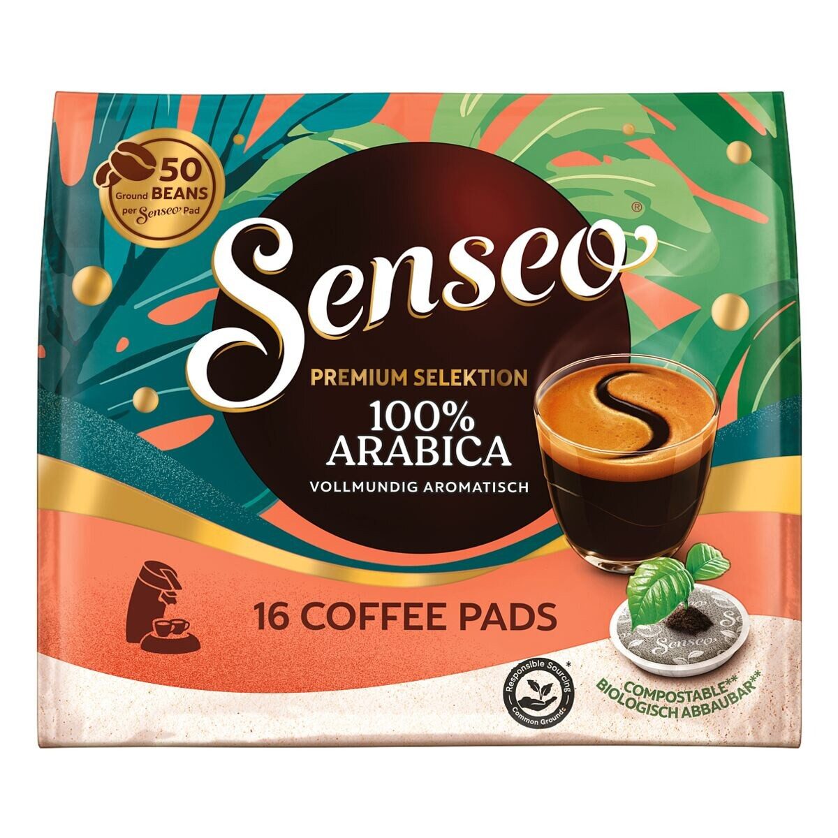 Philips Senseo Kaffee Premium Selektion, 16 Pads