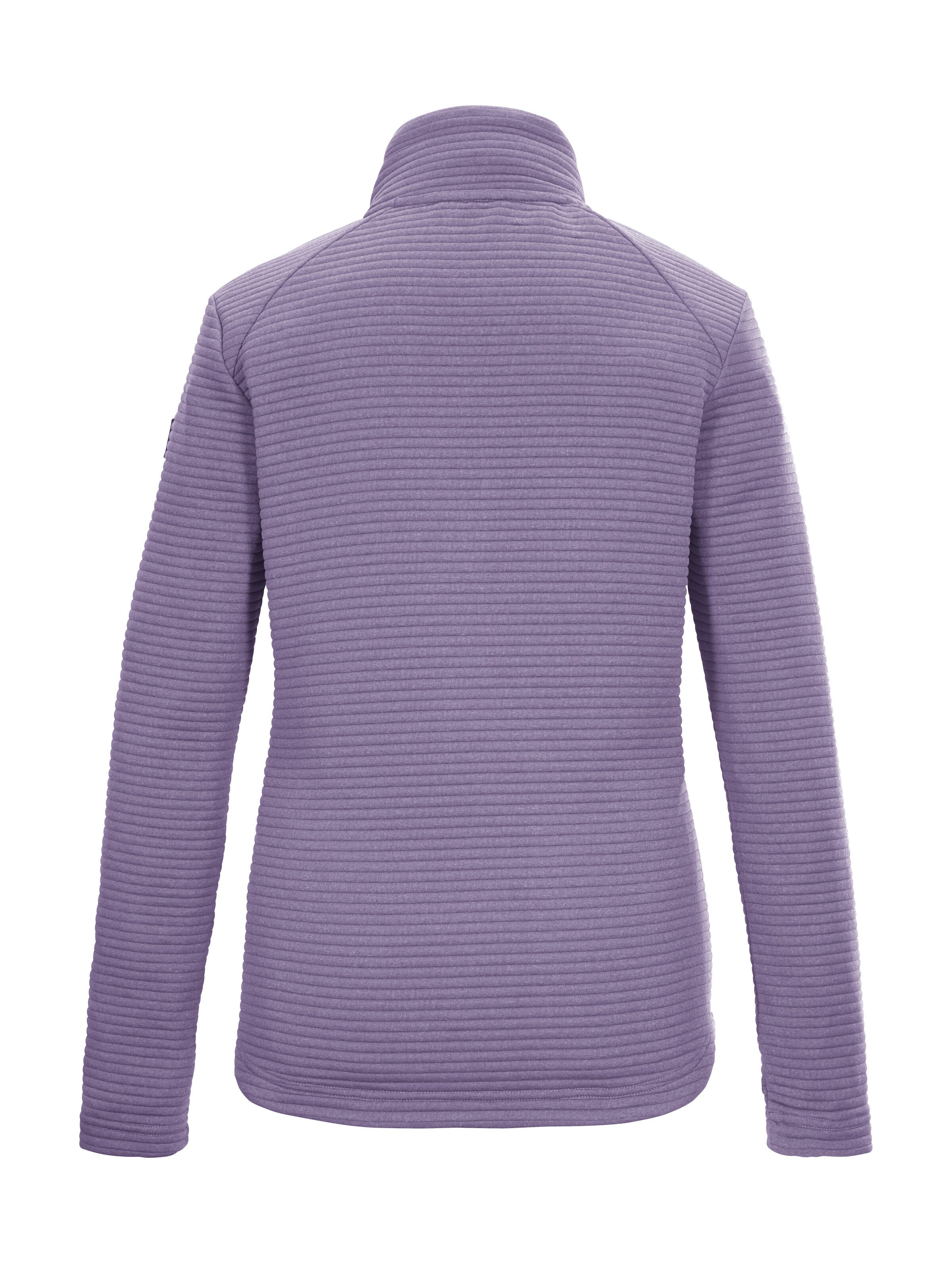 Killtec Strickjacke KOS 12 WMN FLX JCKT Elastische Damenjacke, gestreift, mit Kinnschutz und Taschen