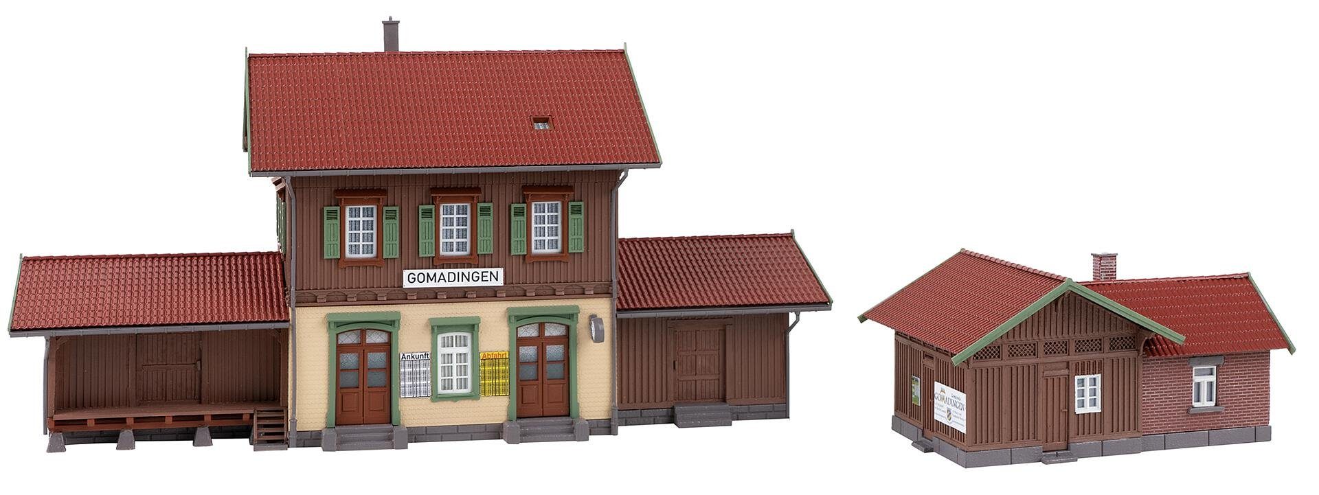 Modellbausatz Faller 110146 Bausatz H0 Bahnhof Gomadingen