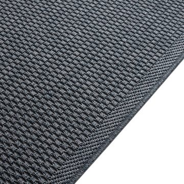 Outdoorteppich Stabiler In- und Outdoor-Teppich mit 3d-Effekt, anthrazit blau, TeppichHome24, Rechteckig, Höhe: 5 mm