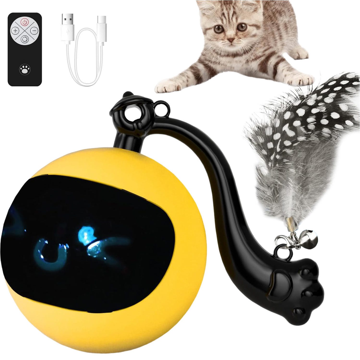 Tier-Intelligenzspielzeug Interaktives Katzenspielzeug Ball mit Fernbedienung