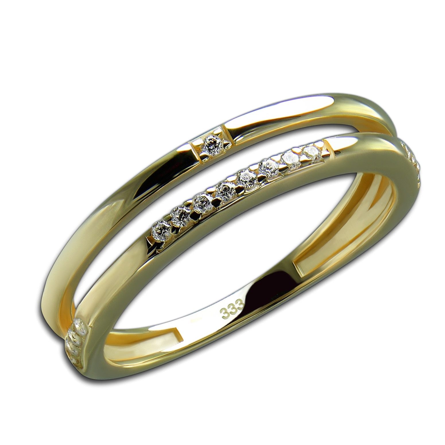 GoldDream Goldring GoldDream Gold Ring Double Gr.56 (Fingerring), Damen Rin günstig online kaufen