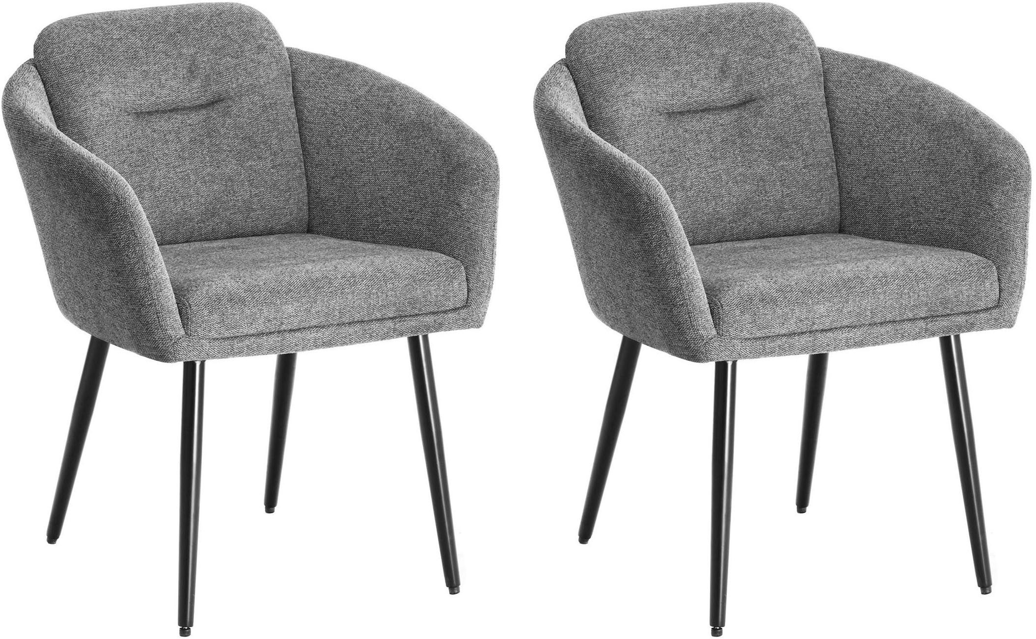 LeGer Home by Lena Gercke Esszimmerstuhl Fleur, TOPSELLER!, OTTOs Choice (Set, 2 St), Strukturstoff, ergonomisches Design, gesteppte Rückenlehne