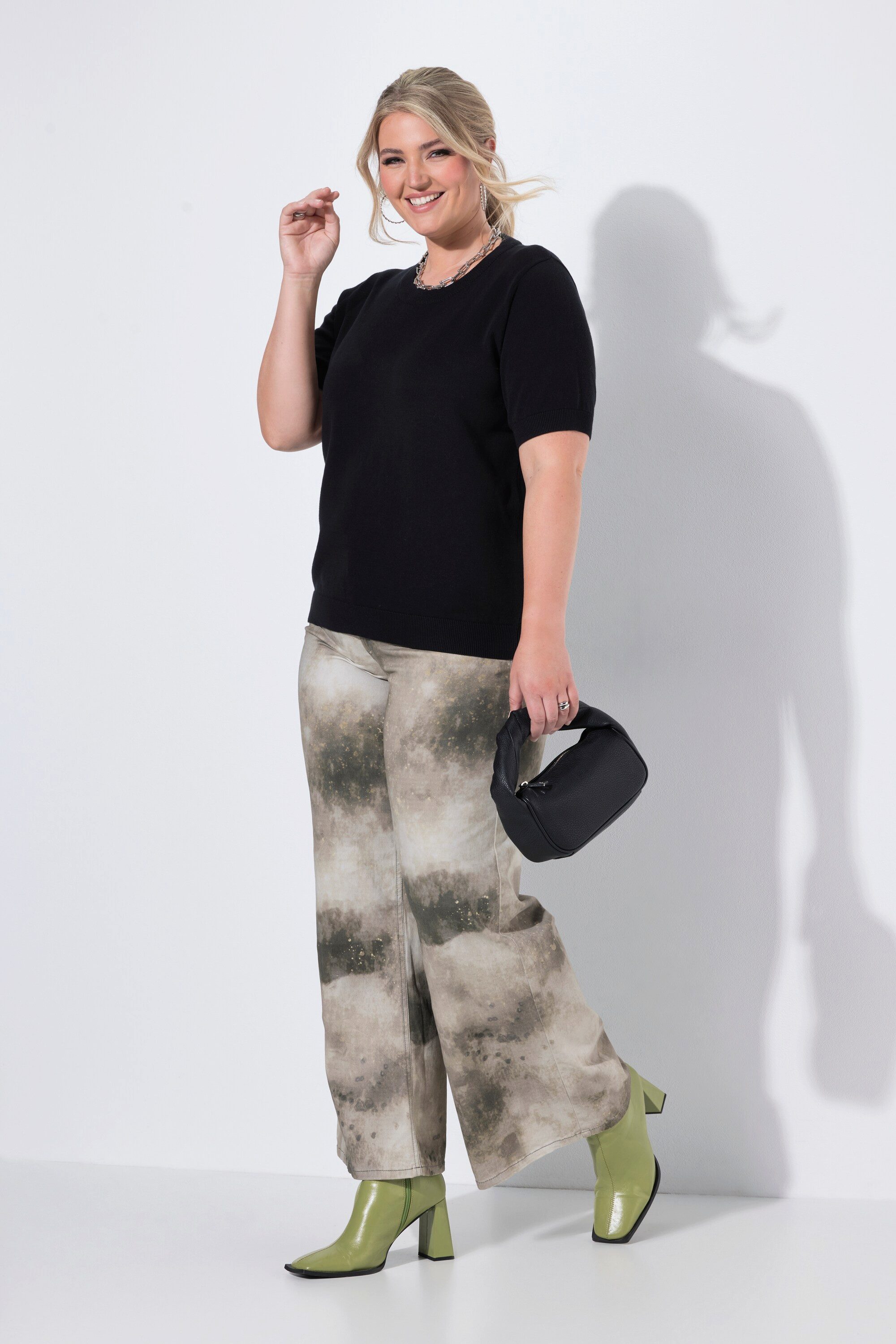 MIAMODA Regular-fit-Jeans Jeans Wide Legs Print 5-Pocket