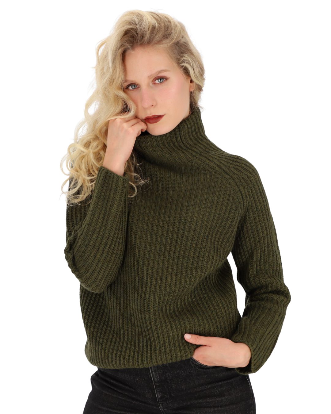 halsüberkopf Accessoires Strickpullover Stehkragen aus hochwertigem Wollmix günstig online kaufen