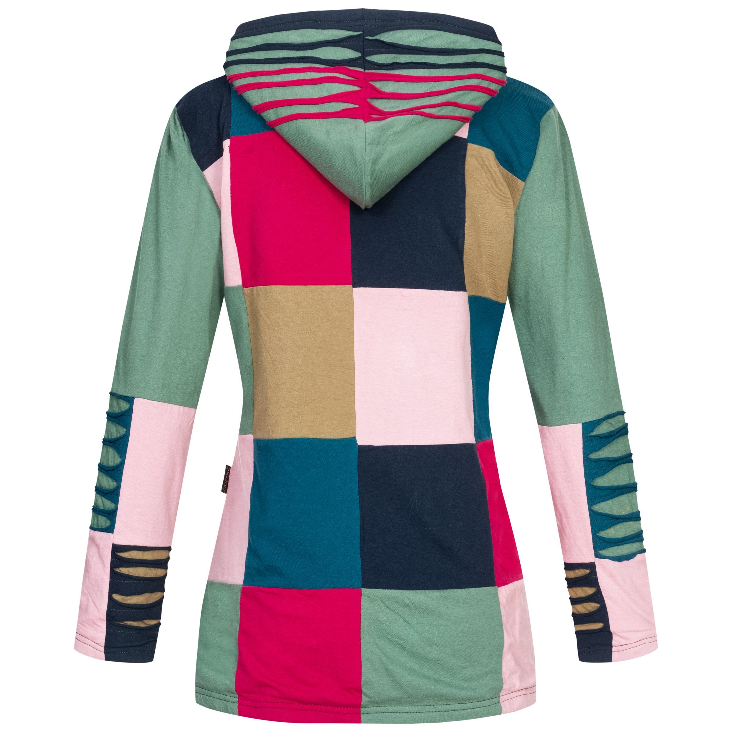 ankerglut Kapuzenfleecejacke Multicolor ANKERGLUT #nepalliebe FLOWER POWER günstig online kaufen