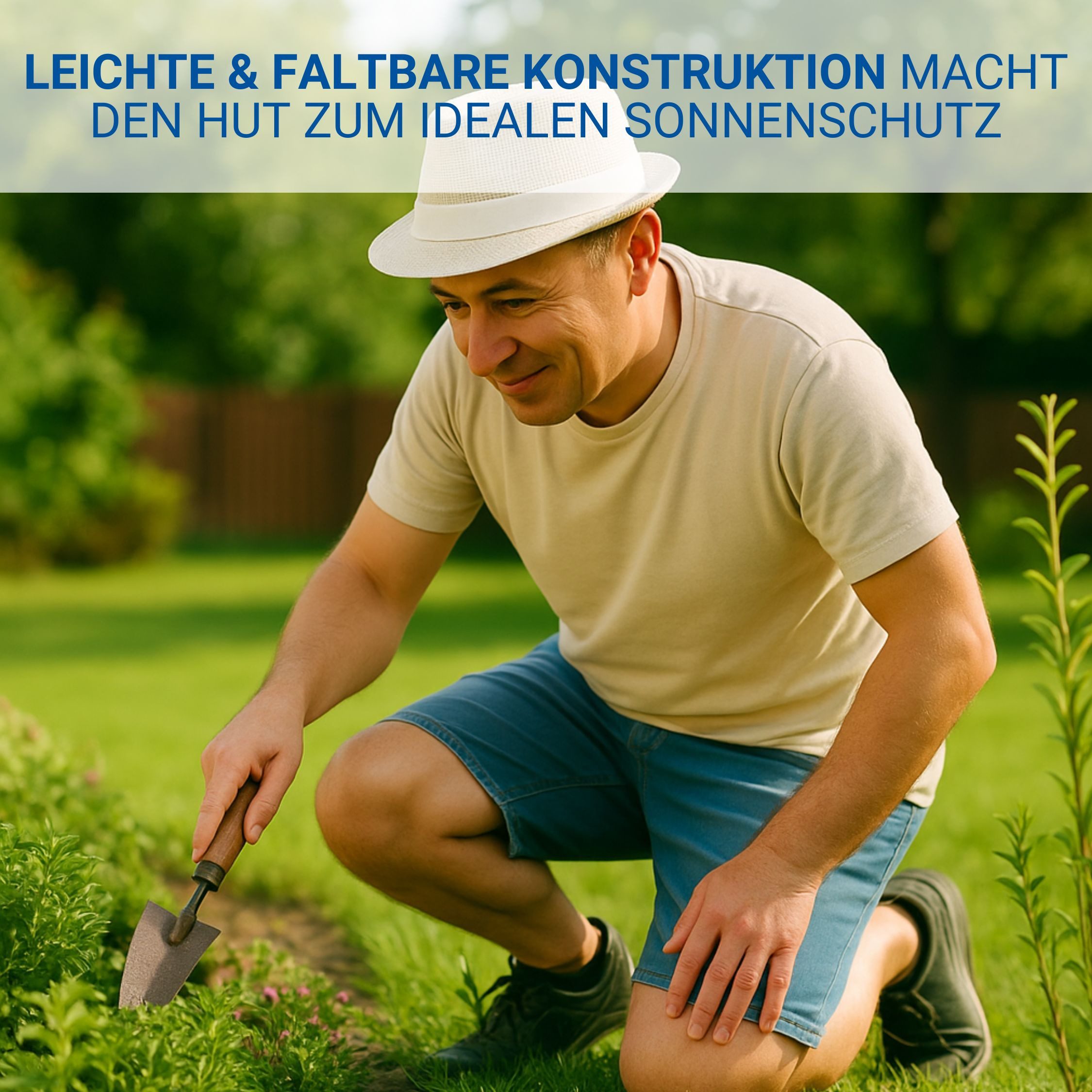 elasto Schirmmütze Sommerhut SALVADOR Sonnenhut Damen & Herren aus Papier/Stroh