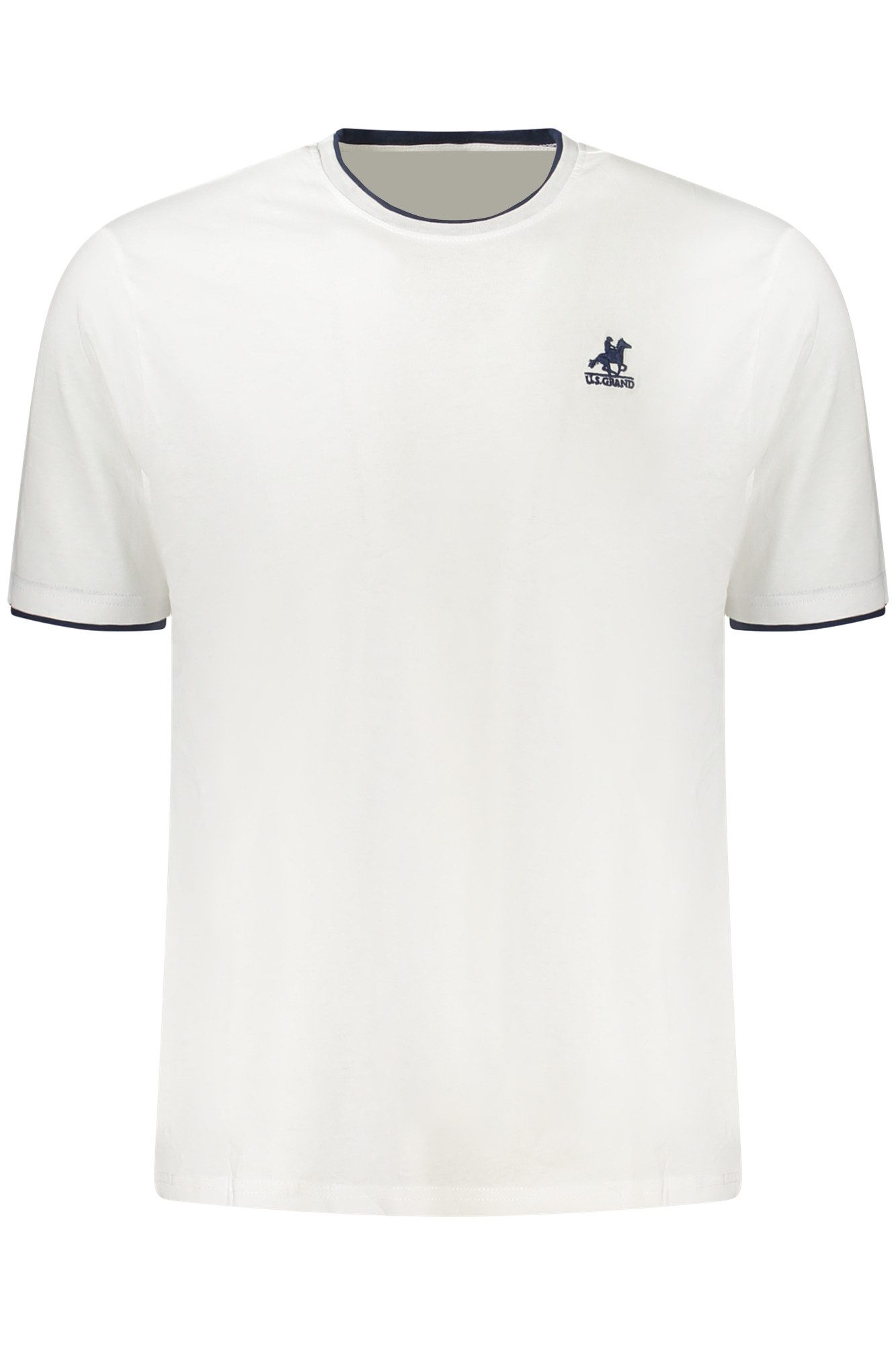 U.S. Polo T-Shirt Weißes Herren Polo T-Shirt mit Kontrastdetails und