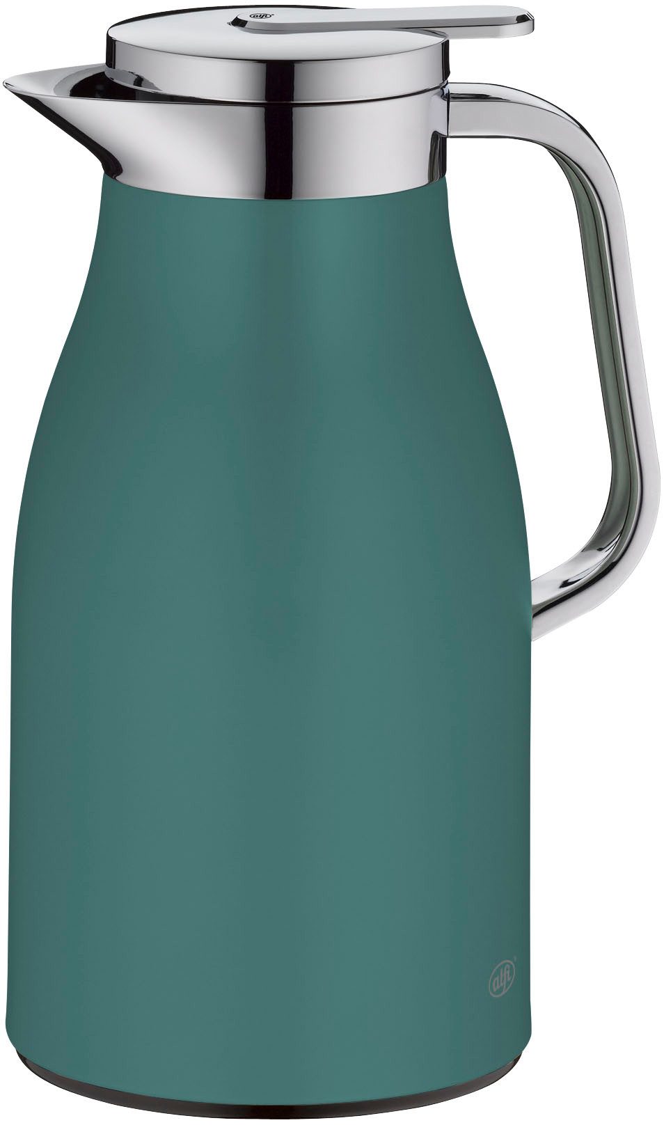 Alfi Isolierkanne SKYLINE, mit Hartglaseinsatz und ergonomischem Griff, 1 l, (1-St), 12h heiß & 24h kalt, Drehverschluss mit bequemem Druckknopf