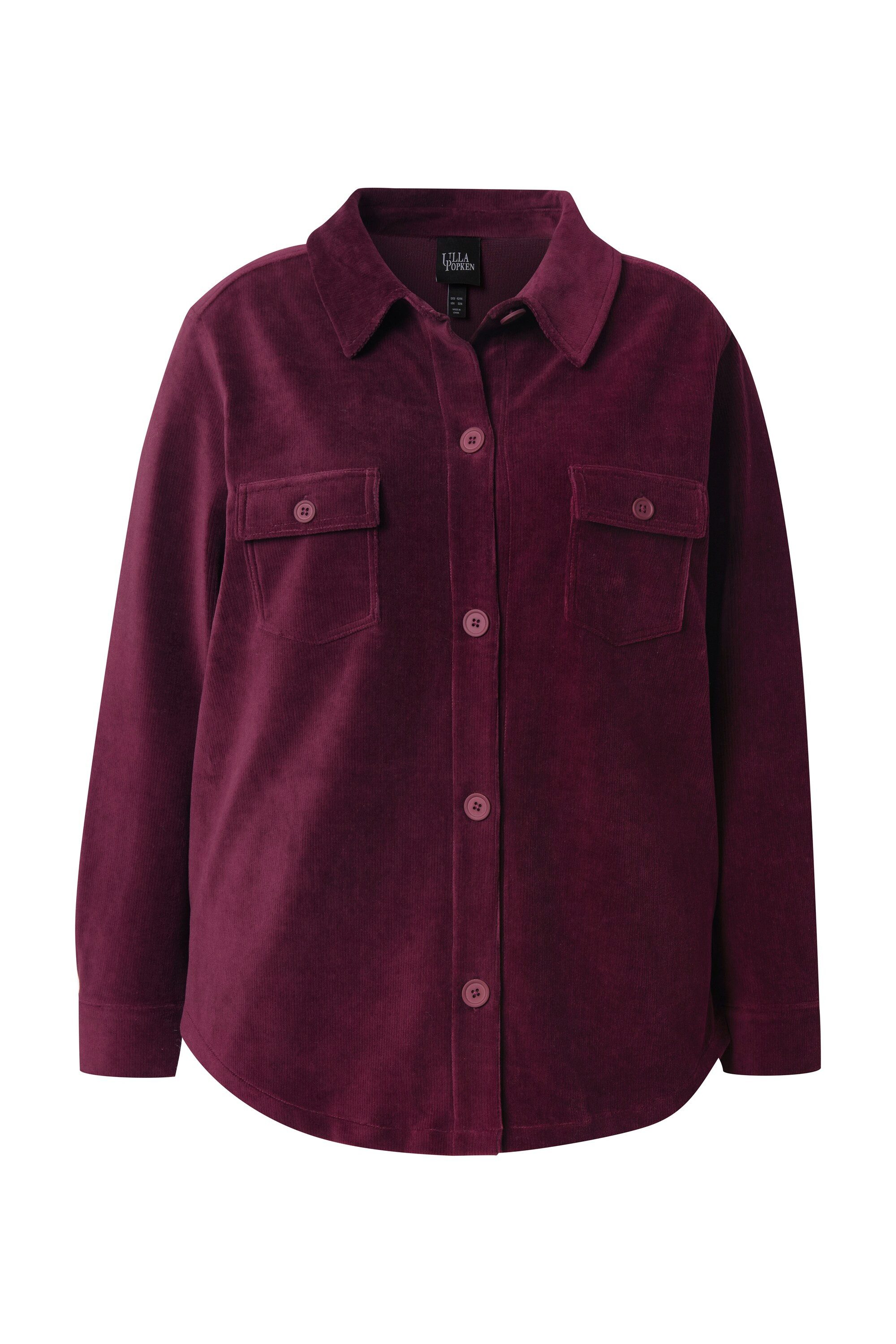 Ulla Popken Sommerjacke Cordhemd Hemdkragen Taschen günstig online kaufen