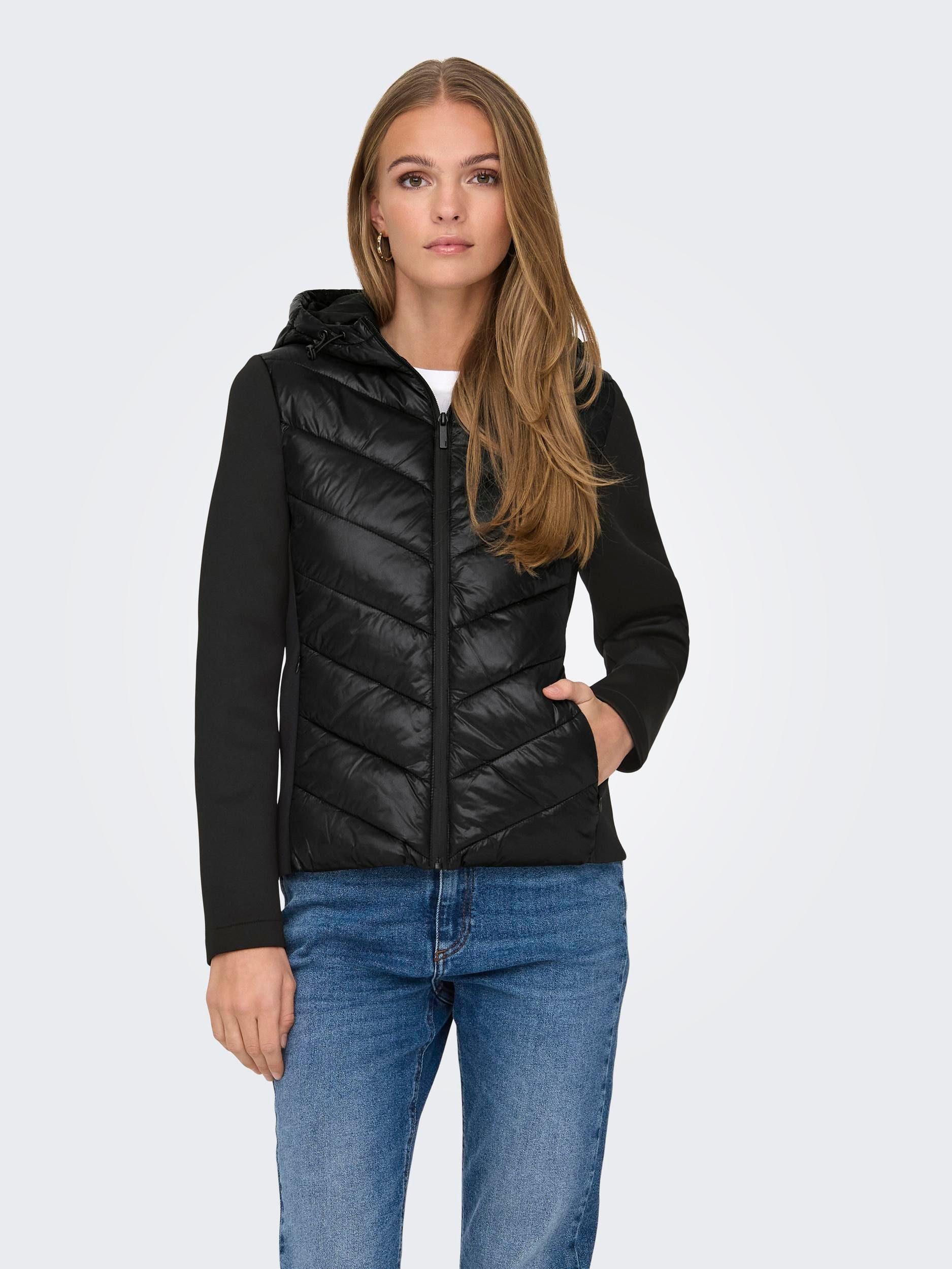 ONLY Steppjacke ONLSOPHIE MIX FITTED HOOD JACKET CC OTW Black | Übergangsjacken