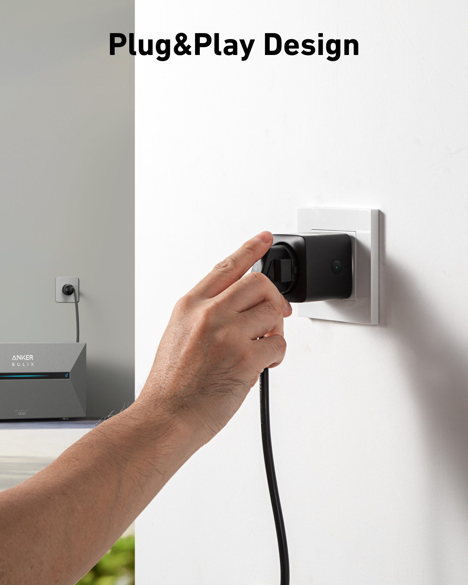 Anker Balkonkraftwerk Anker SOLIX Smart Plug Gen2 für Anker SOLIX 3 Pro/2 Pro/AC/Plus, WLAN, Einfache Installation, 0% MwSt.