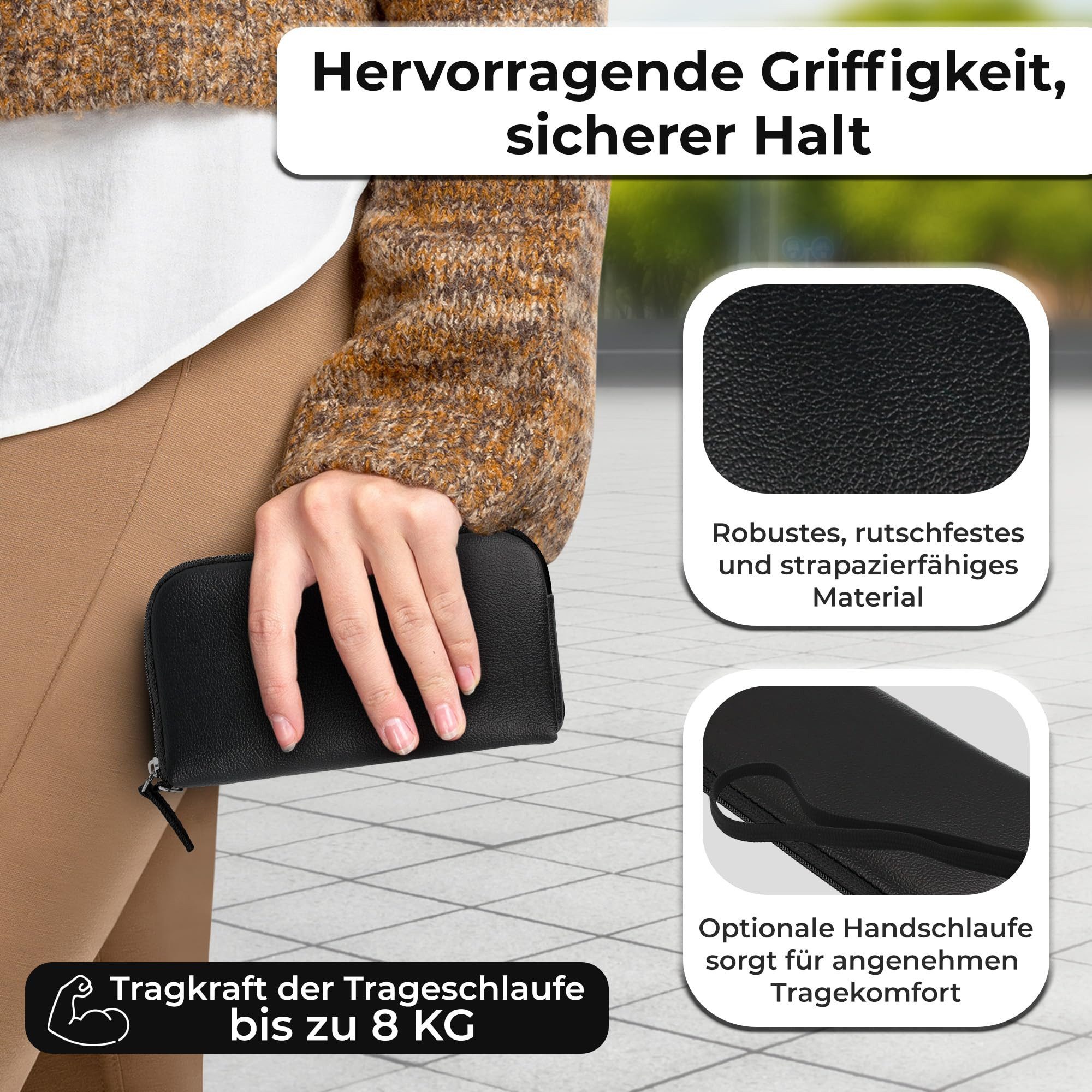 XiRRiX Handytasche Softcase für Smartphone oder Handy aus Lederimitat (Handyhülle 4XL, 1-tlg., Premium Modell), mit RFID Schutz