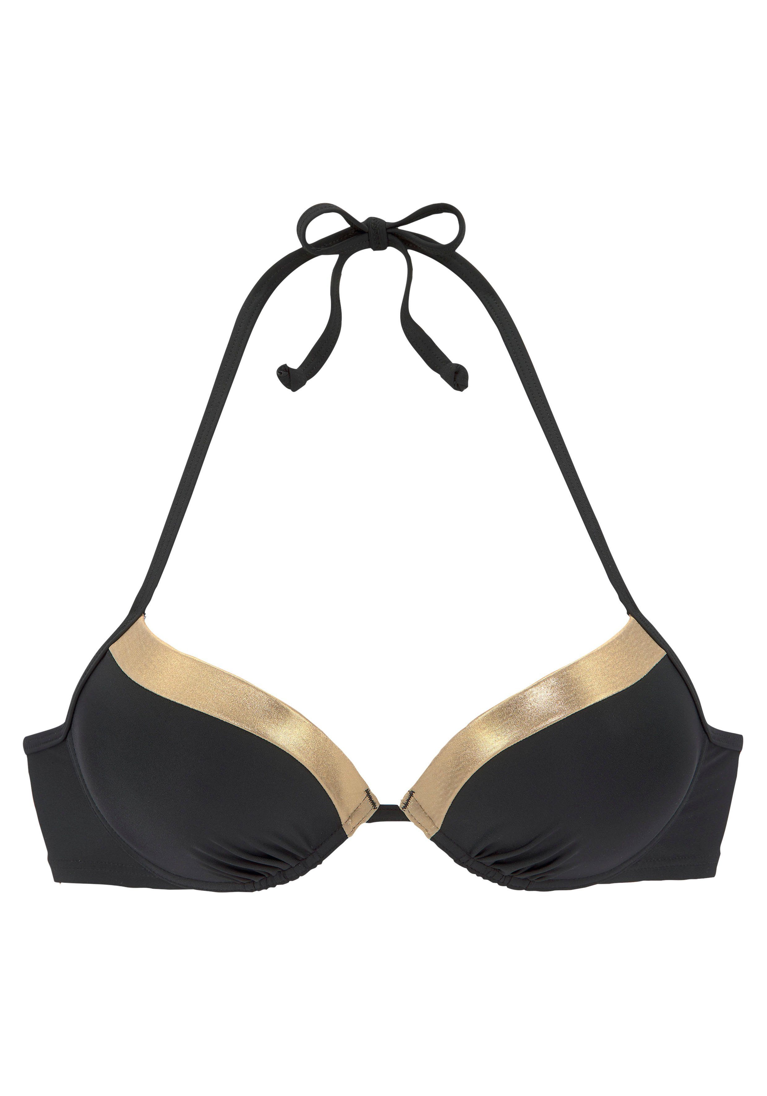 LASCANA Push-Up-Bikini-Top Elodie, mit trendigem Materialeinsatz günstig online kaufen