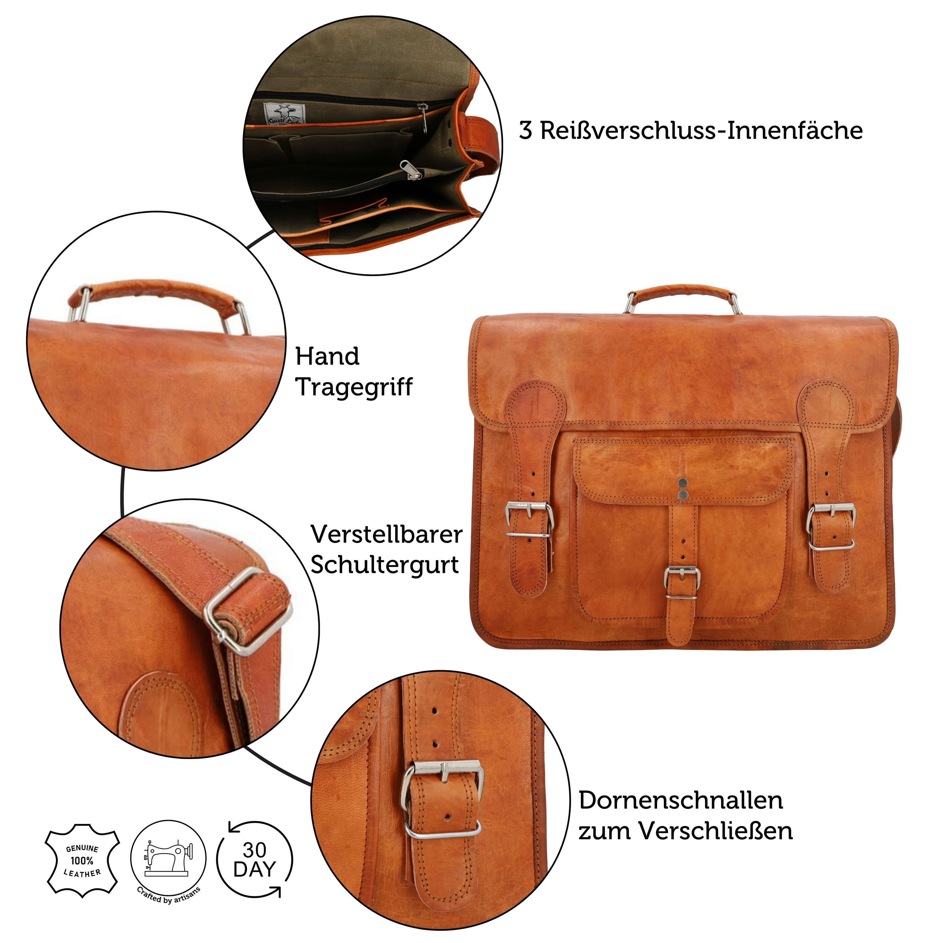 Gusti Leder Aktentasche Gusti Leder Aktentasche Leon (1-tlg), Aktenordner