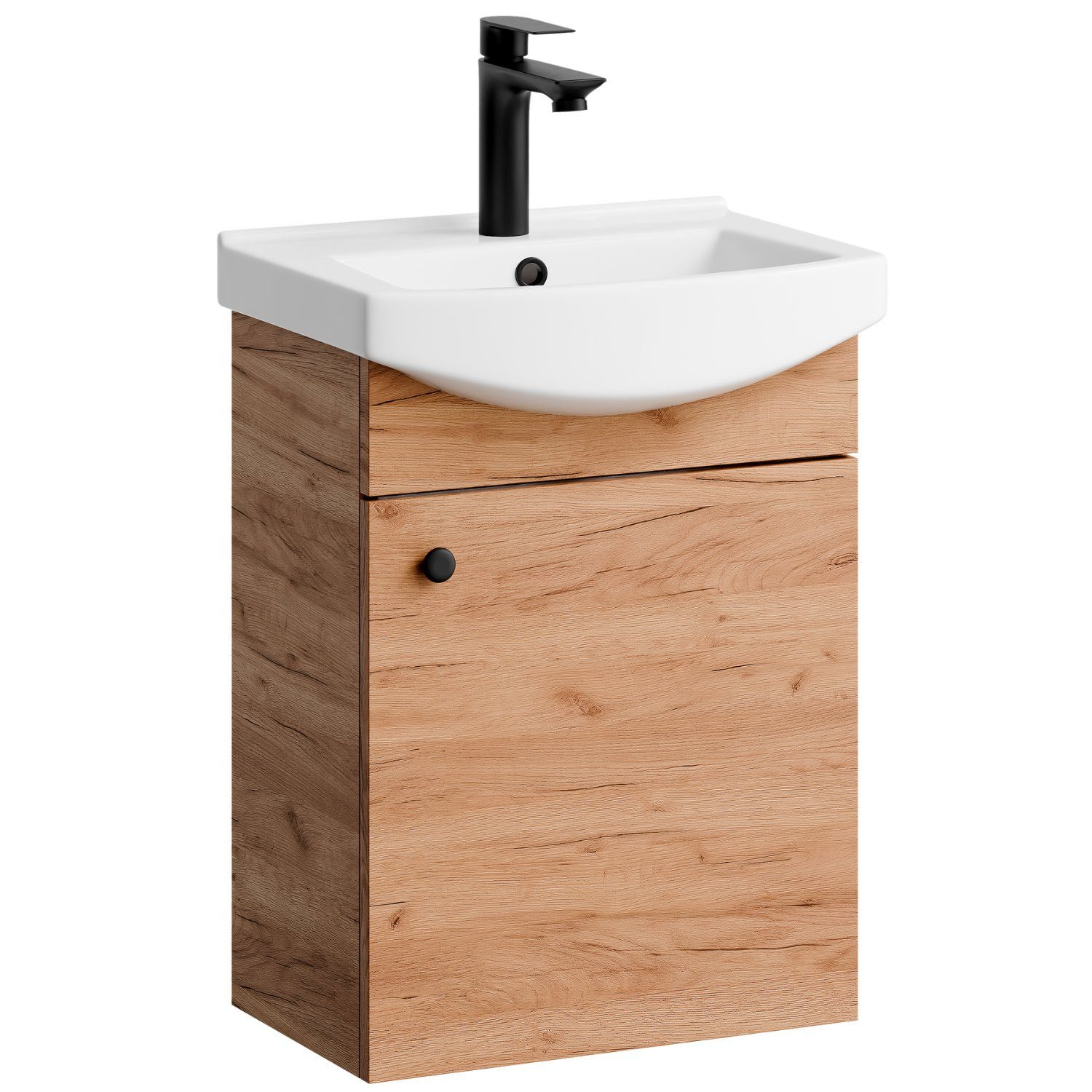 Planetmöbel Waschtisch Waschtischunterschrank 45cm Gold Eiche günstig online kaufen