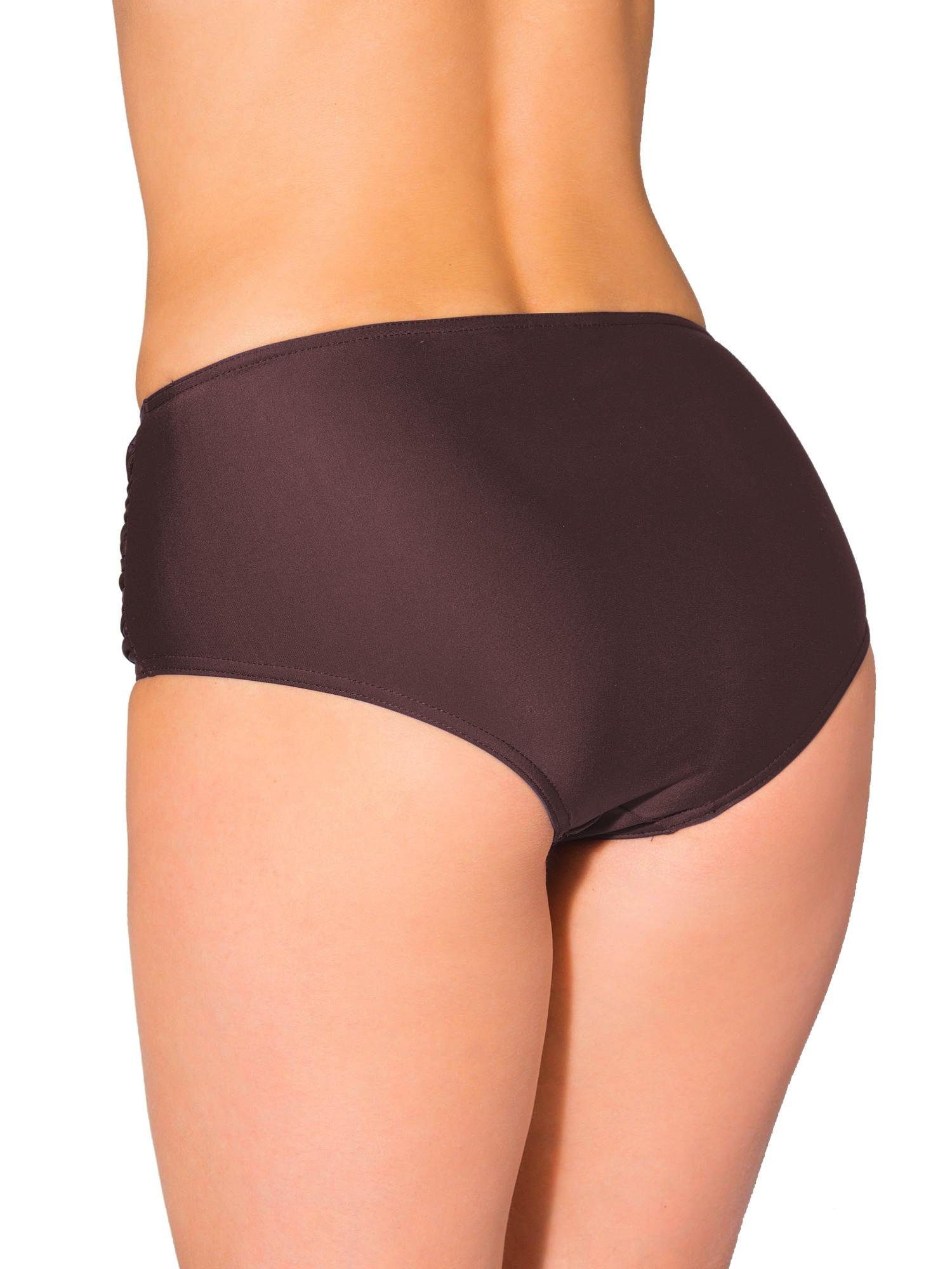 Aquarti Bikini-Hose Aquarti Damen Bikinihose Hotpants mit seitlichen Raffungen