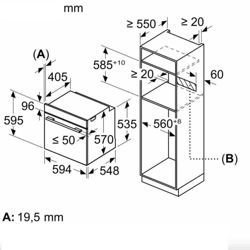 BOSCH Backofen Dampffunktion EcoCleanDirect Teleskopauszug 71 Liter schwarz 60 cm