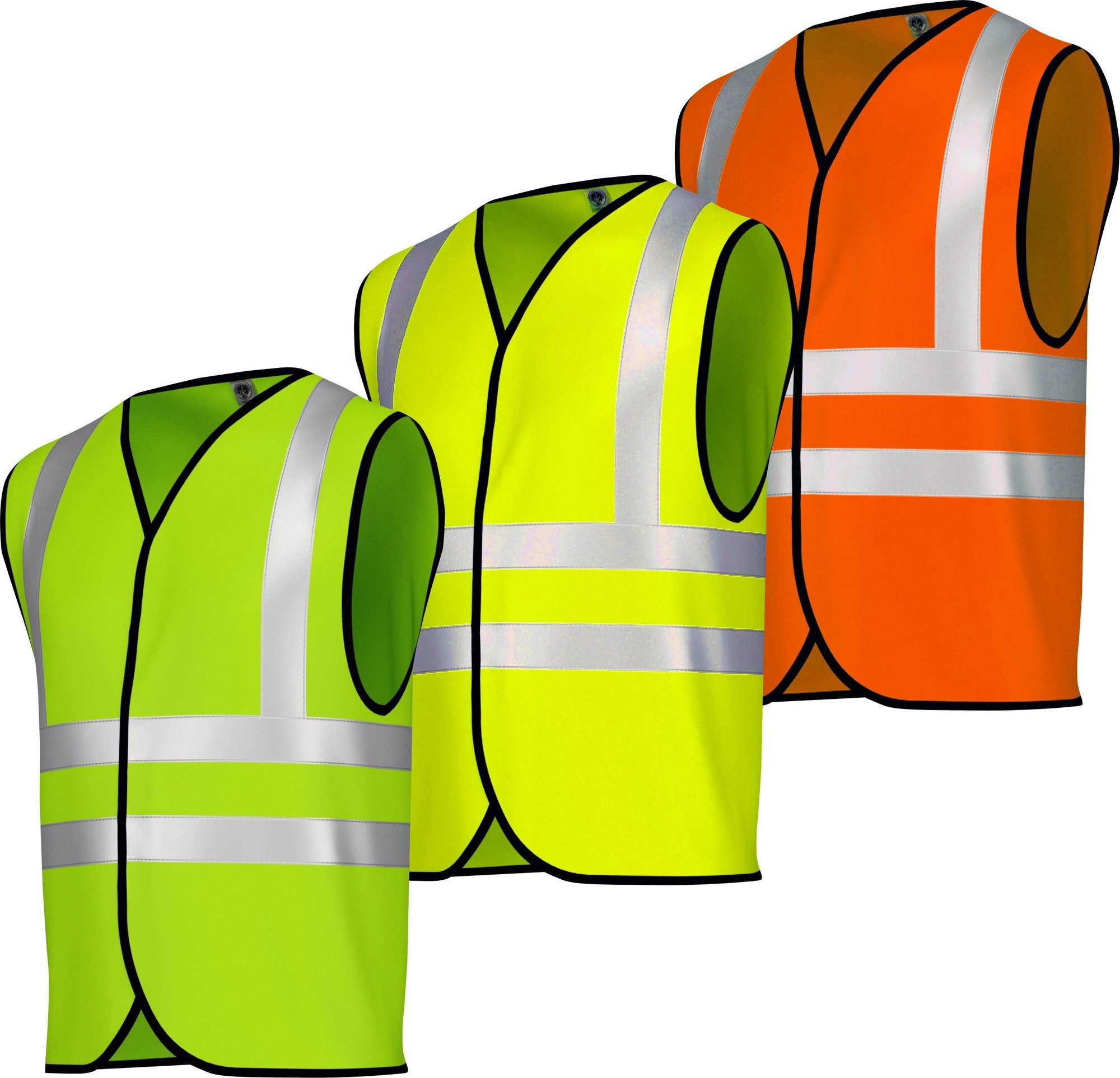 OMKA Warnweste OKWW001 4er-Pack (Spar-Set, 4er-Pack) 4x Warnweste Sicherheitsweste Auto Sicherheitswarnweste Pannenweste