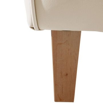 Max Winzer® Sessel Lorris Ohrenbackensessel Kunstleder beige (1 Stück), Made in Germany