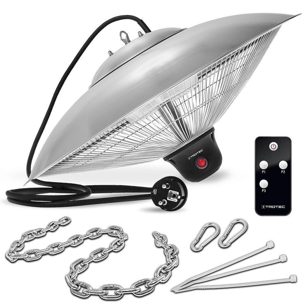 TROTEC Infrarotstrahler Design-Deckenheizstrahler IR 2000 SC, 2000 W, Gleichmäßige Rundumwärme für bis zu 10 m²