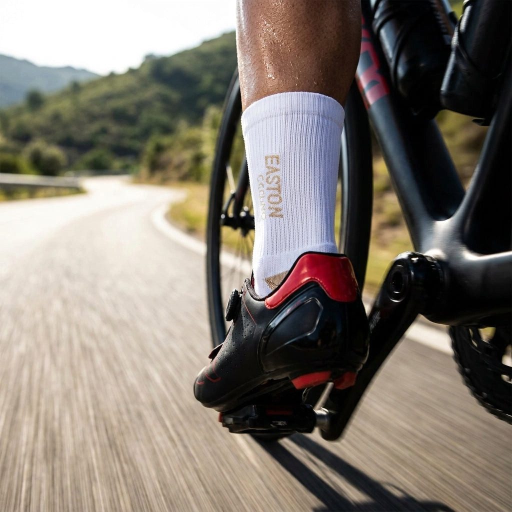 Easton Socken Easton Coolmax Socken weiß L/XL - Atmungsaktive Radsocken für maximale