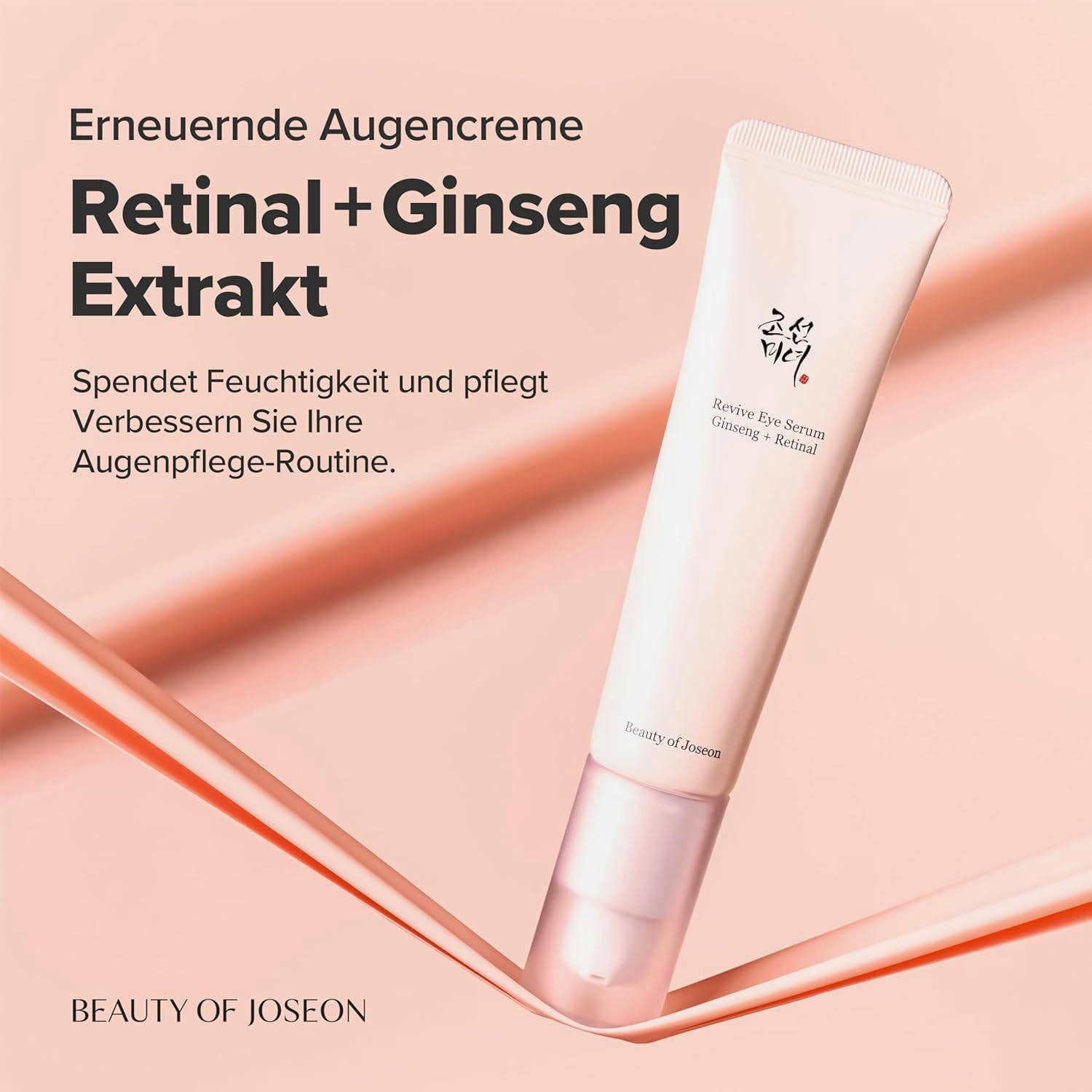 Beauty of Joseon Augenserum Revive Ginseng-Retinal Augenserum mit Ginsengwurzel-Extrakt, 2-tlg., Ginseng – Traditionelle Pflege mit Tiefenwirkung, Anti-Aging Augenpflege, Ginseng Retinal Serum, Faltenreduzierend
