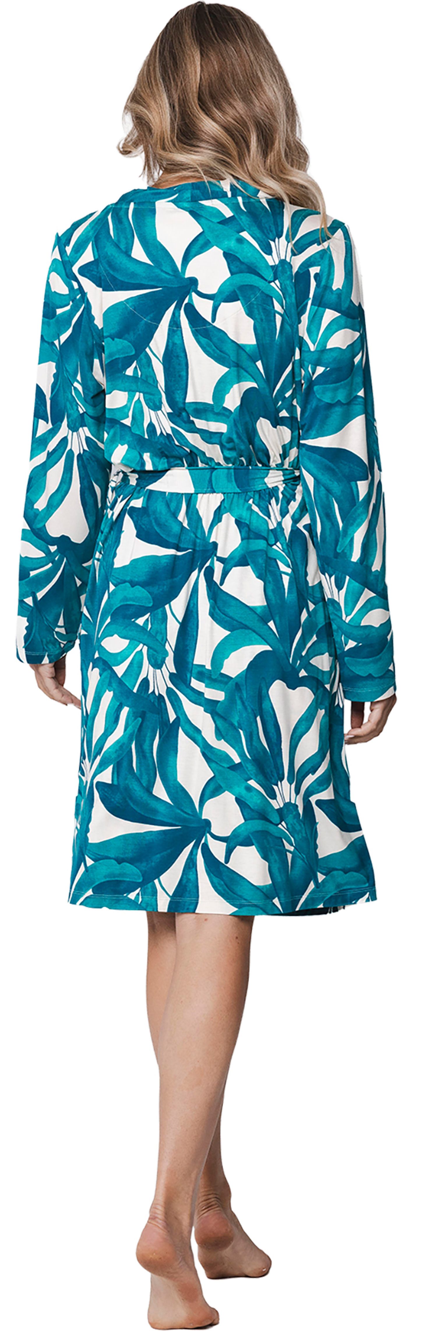 Pastunette Kimono Modischer Damen Morgenmantel, Midi, Viiskosemischung, Kimonokragen, Gürtel, Modisches Design