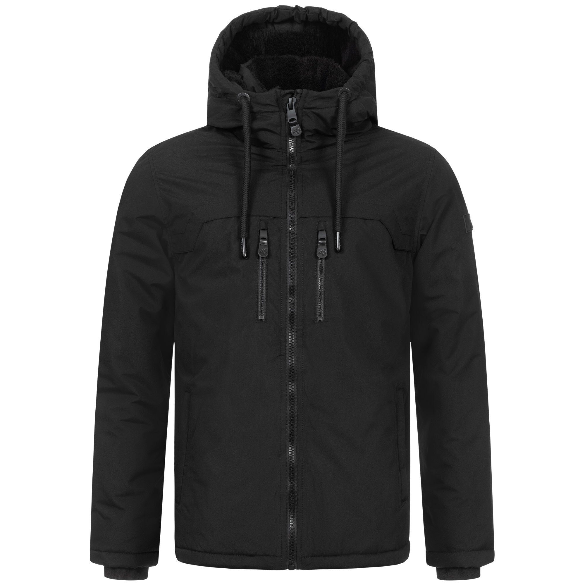 Alessandro Salvarini Winterjacke ASMori mit warmem Teddyfell Schwarz