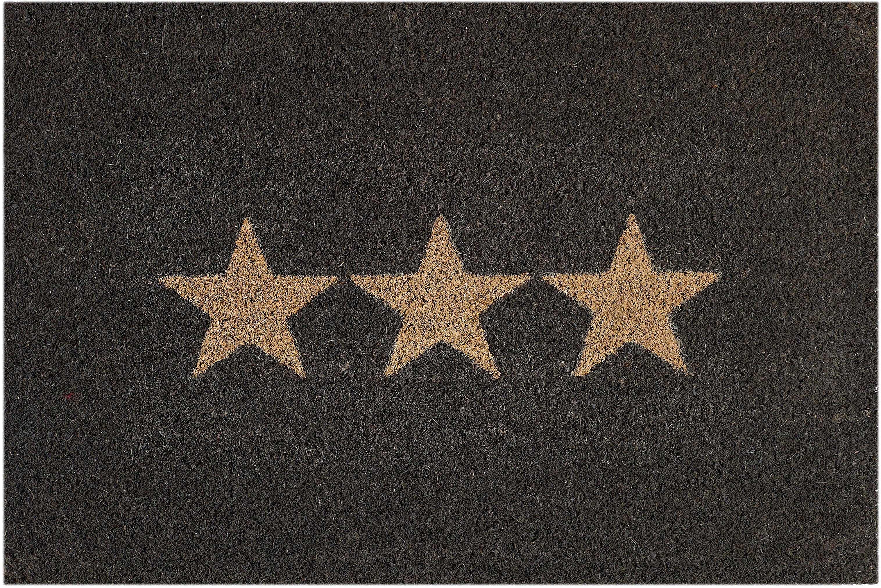 Fußmatte »Kokos Star«, Andiamo, rechteckig, Höhe 15 mm, Schmutzfangmatte, Motiv Sterne, In- und Outdoor geeignet-HomeTrends
