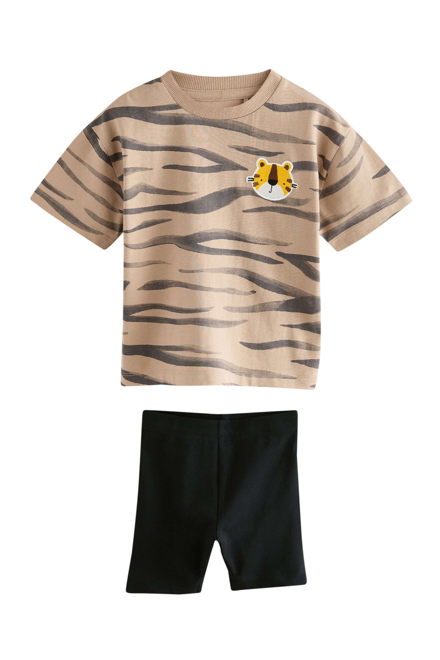 T-Shirt & Shorts T-Shirt und Radlershorts, Set