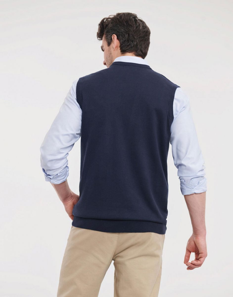 Russell Sweatshirt Men´s V-Neck Sleeveless Knitted Pullover