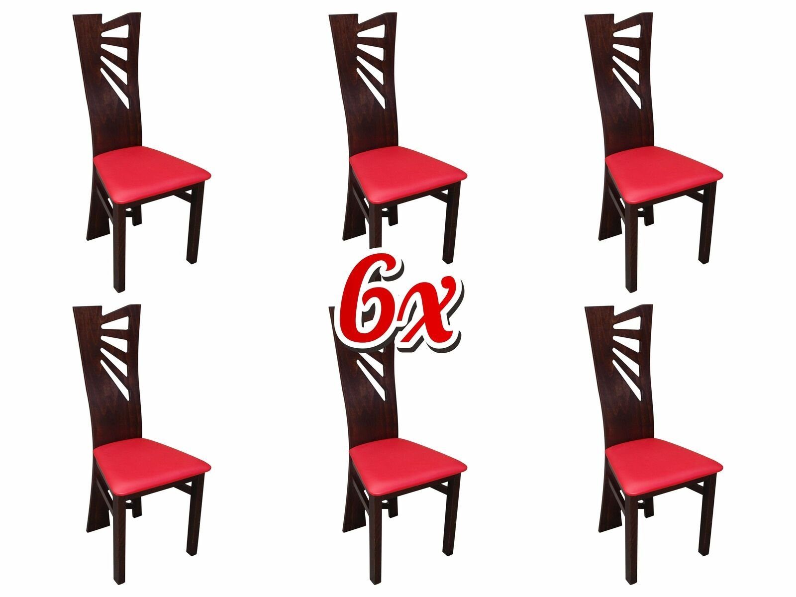 JVmoebel Stuhl, Polstersessel Stuhl Esszimmer Restaurant Club Gruppe Sessel 6x Lounge Sessel | Stühle