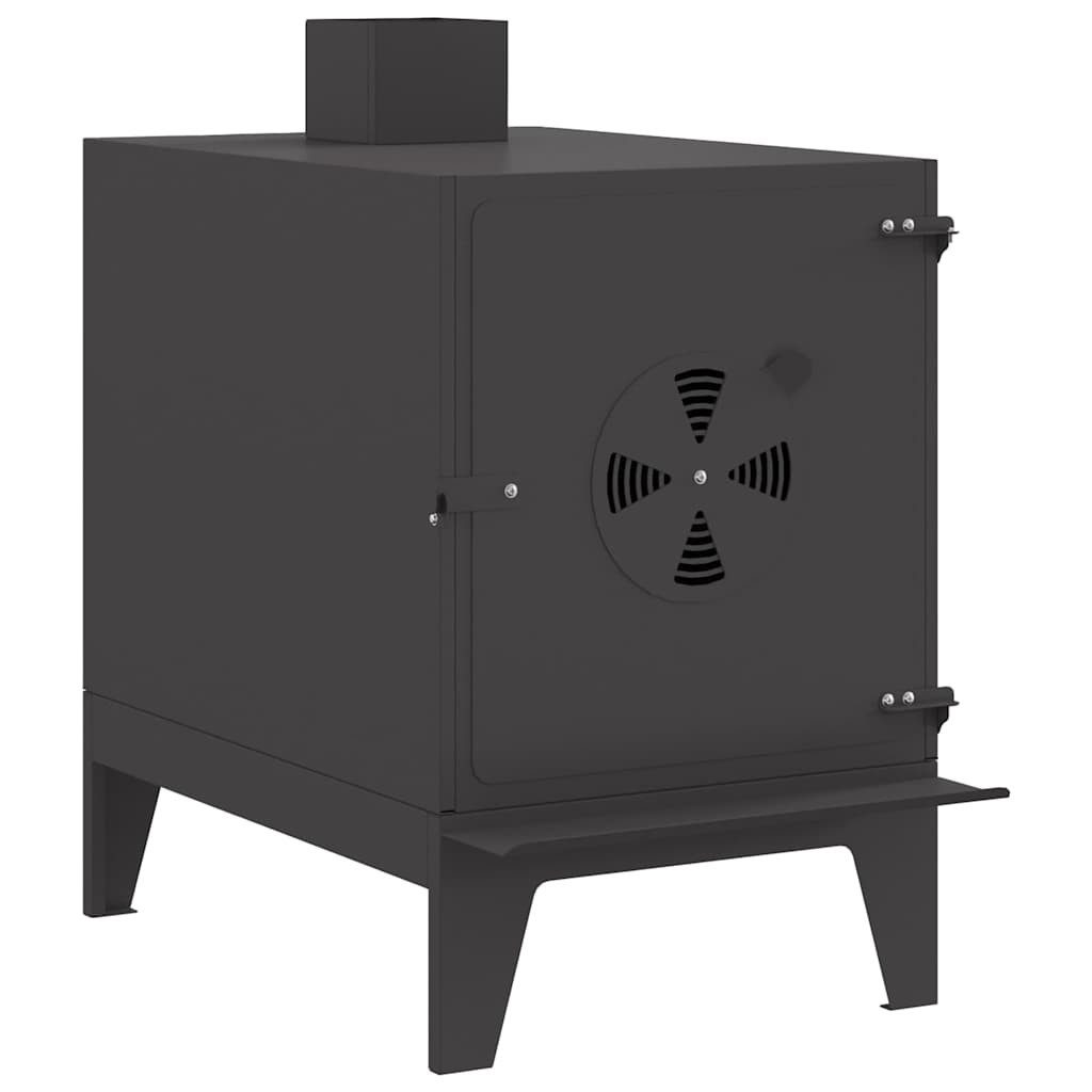 vidaXL Feuerstelle Campingkocher Schwarz 35 x 50 x 60 cm Kaltgewalzter Stahl, (1-St)