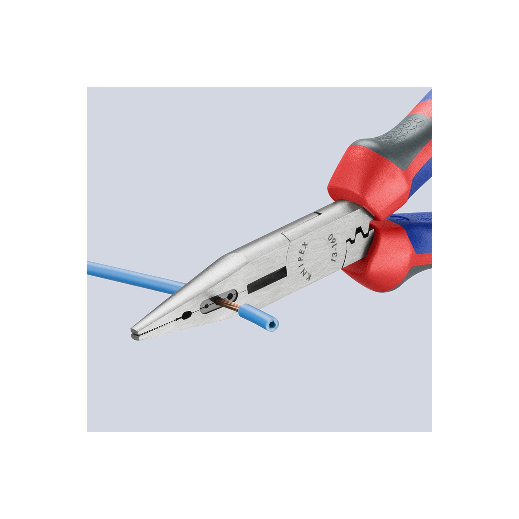 Knipex Abisolierzange KNIPEX 13 02 160 Verdrahtungszange mit Comfort-Griffen schwarz atramen