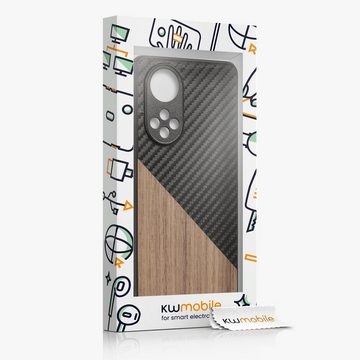 kwmobile Handyhülle Hülle für Honor 50, Holz Handy Schutzcase - Handy Case Schutzhülle - Smartphone Cover