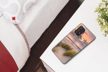 MuchoWow Handyhülle Sonnenuntergang - Düne - Strand - Pflanzen - Meer, Phone Case, Handyhülle Samsung Galaxy A53, Silikon, Schutzhülle