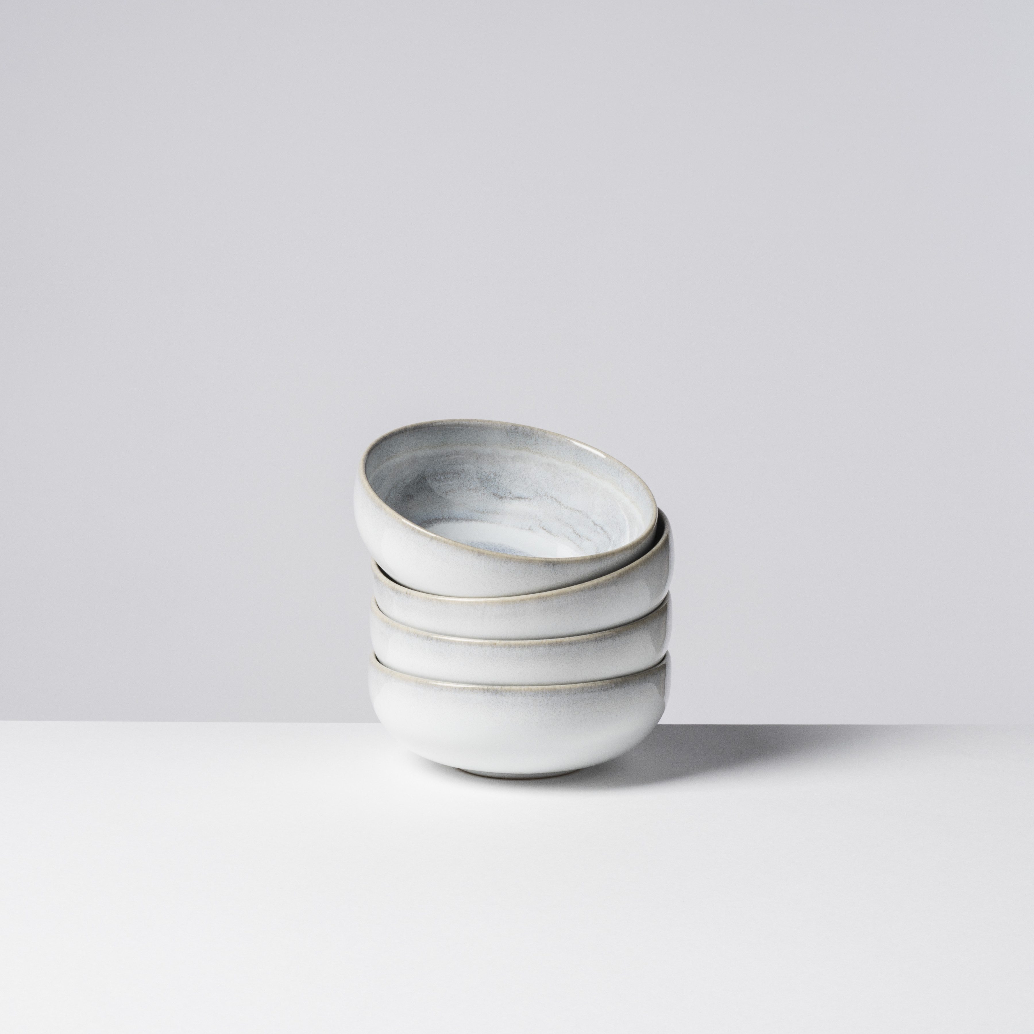 Gipfelstück Schüssel Tiefer See, Steinzeug, (Set, 4-tlg), Scandi-Style, glänzende Reaktivglasur, jedes Stück ein Unikat