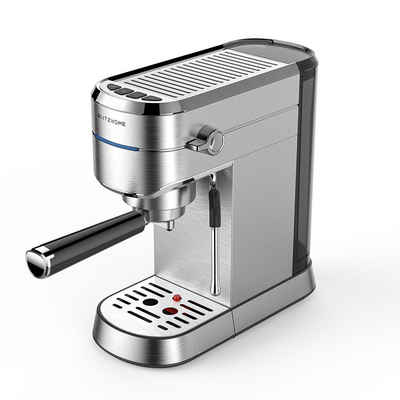 BLiTZWOLF Espressomaschine, 1250~1450W 15Bar Edelstahl, 1,25 L Wassertank mit Milchaufschäumdüse