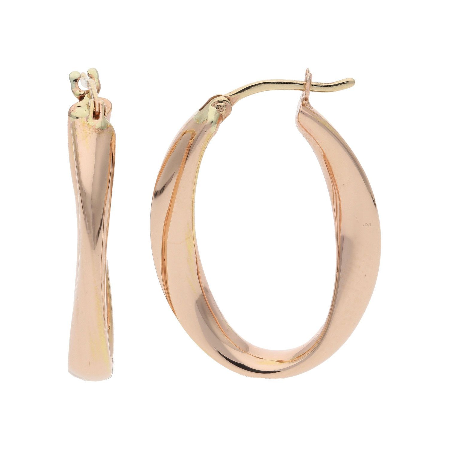 JuwelmaLux Paar Creolen JuwelmaLux Creolen 585/000 (14 Karat) Rotgold JL34-06-0003 (kein Set, 2-tlg., inkl. edelm Schmucketui)