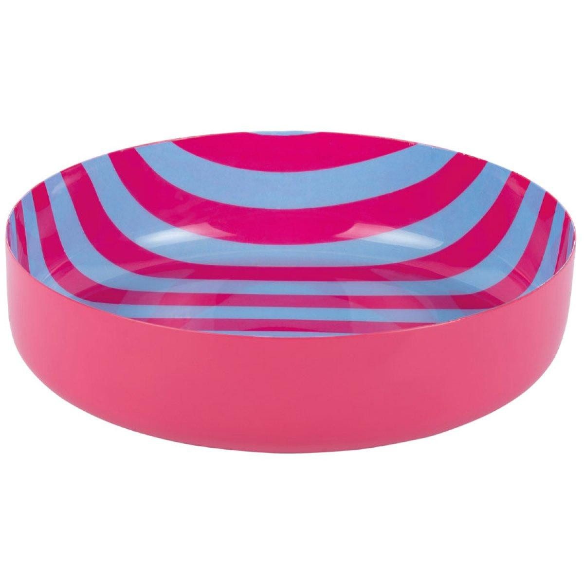 Present Time Servierschale Schale Animado Pink Blau gestreift (18,5cm)
