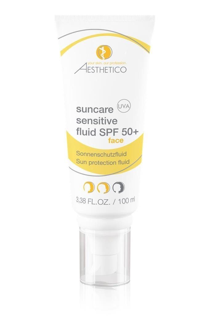Anti-Aging-Creme AESTHETICO suncare sensitive fluid SPF 50+, 100 ml