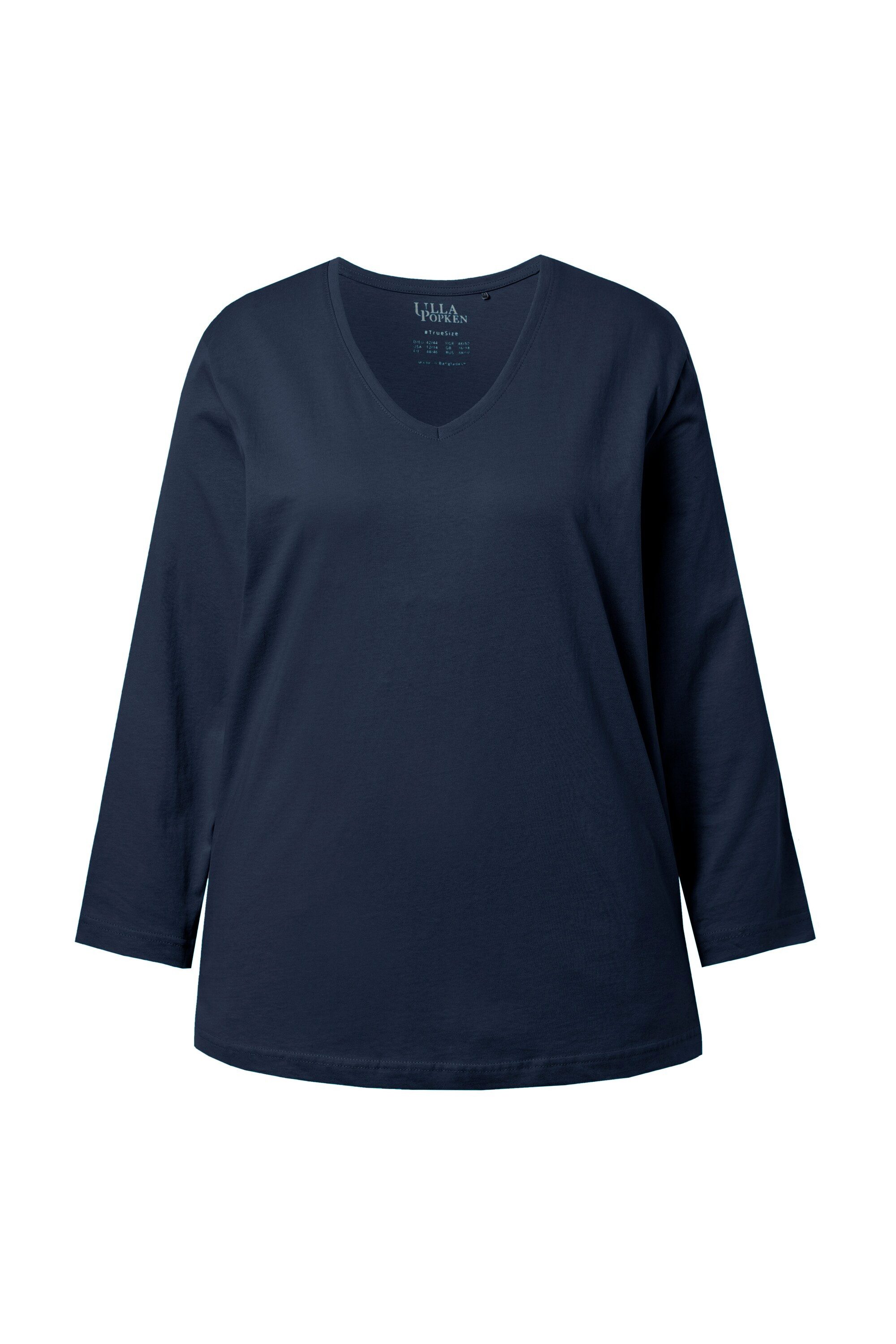 Ulla Popken T-Shirt Shirt V-Ausschnitt Relaxed günstig online kaufen