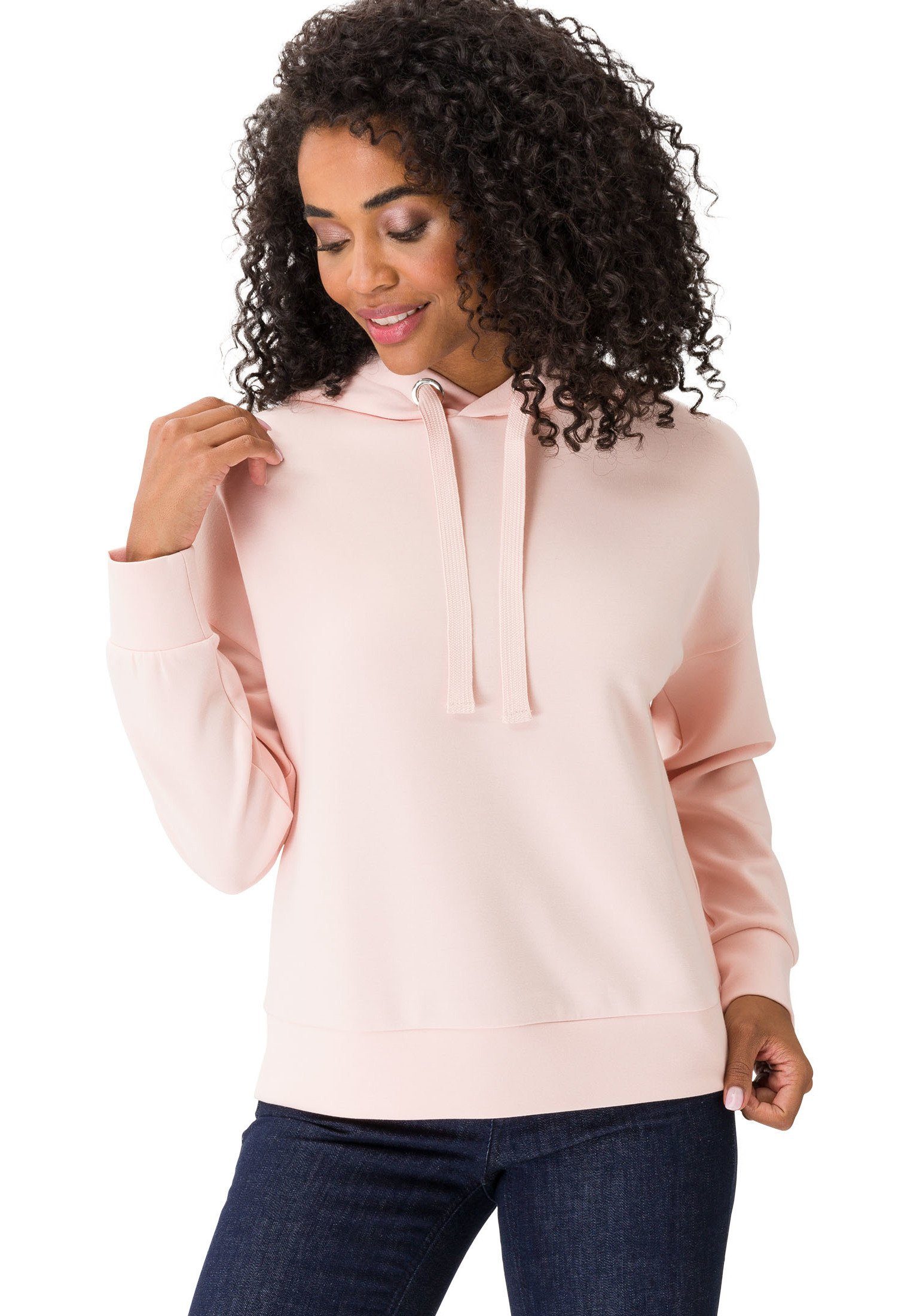 Zero Sweatshirt mit Kapuze (1-tlg) Bindedetail Peachy Keen