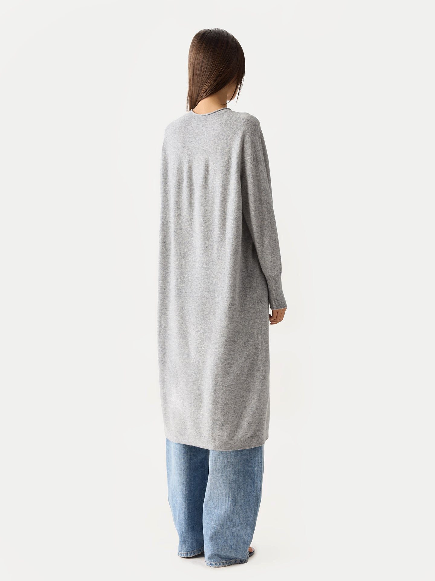 GOBI Cashmere Strickkleid Kaschmir-Maxikleid Mit Seitenschlitz