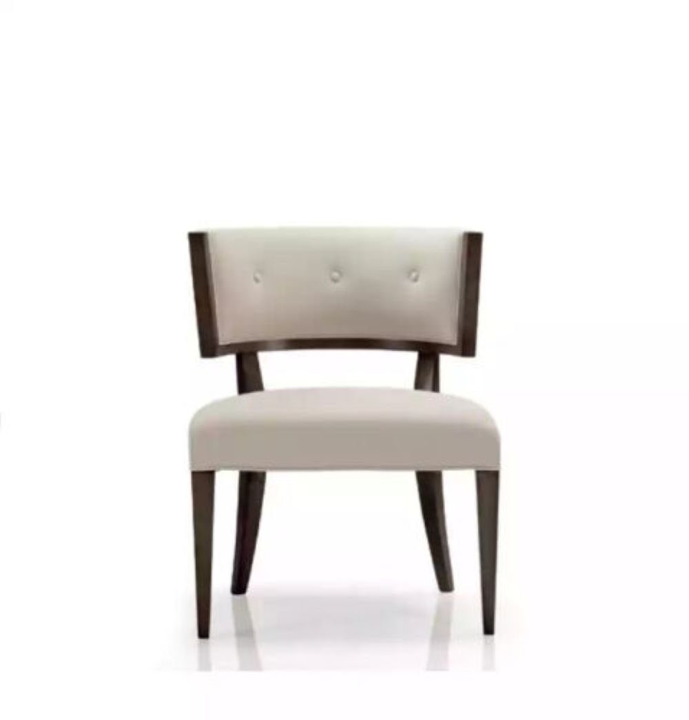 JVmoebel Stuhl Esszimmerstühle Stuhl Wohnzimmerstuhl holz Lehnstuhl Stühle grau, Made in Italy