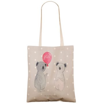 Mr. & Mrs. Panda Tragetasche Koala Luftballon - Grau Pastell - Geschenk, Einkaufstasche, Tragetasc (1-tlg), Praktisch & Umweltfreundlich